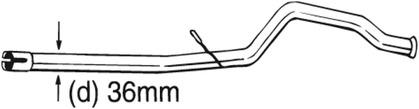 Tube de réparation, catalyseur Peugeot 206 Hatchback