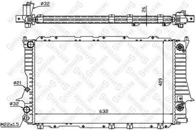 Radiateur, refroidissement du moteur Audi 100 C4 Saloon · Audi 100 C4 Avant · Audi A6 C4