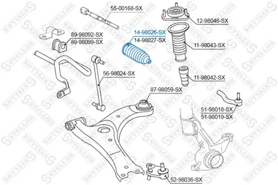 Joint-soufflet, direction Toyota AVENSIS Saloon · Toyota AVENSIS Estate · Toyota AVENSIS