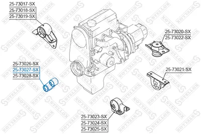 Support, moteur STELLOX 25-73027-SX
