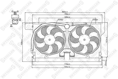 Ventilateur, refroidissement du moteur Citroën XANTIA · Citroën XM · Citroën XM Break
