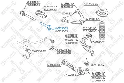 Rotule de barre de connexion Nissan 350Z Coupe · Nissan 350Z Roadster