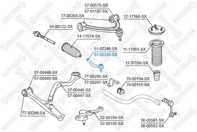 Rotule de barre de connexion Toyota ARISTO · Lexus GS · Lexus LS