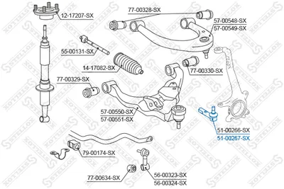 Rotule de barre de connexion Toyota LAND CRUISER 200 · Lexus LX