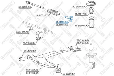 Rotule de barre de connexion Hyundai ACCENT I · Hyundai LANTRA I · Hyundai SONATA III