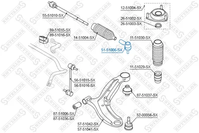 Rotule de barre de connexion Hyundai ACCENT I · Hyundai LANTRA I · Hyundai SONATA III