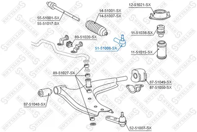 Rotule de barre de connexion Mitsubishi COLT I · Mitsubishi CORDIA · Mitsubishi L 300 / DELICA II Bus