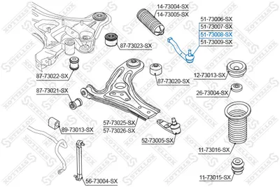 Rotule de barre de connexion Chevrolet AVEO / KALOS Saloon · Chevrolet AVEO / KALOS Hatchback · Daewoo KALOS