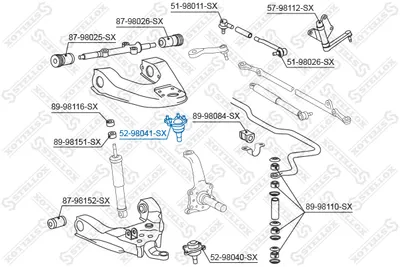 Rotule de suspension Toyota 4 RUNNER II · Toyota 4 RUNNER I · Toyota HILUX IV Pickup