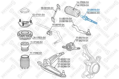 Rotule de direction intérieure, barre de connexion Honda CIVIC VIII Hatchback · Honda CIVIC IX