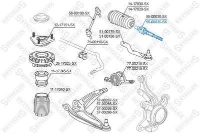 Rotule de direction intérieure, barre de connexion Honda CIVIC VIII Hatchback · Honda CIVIC VIII Saloon · Honda CIVIC IX