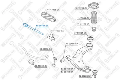 Rotule de direction intérieure, barre de connexion Subaru TRIBECA · Subaru IMPREZA Hatchback · Subaru IMPREZA Saloon