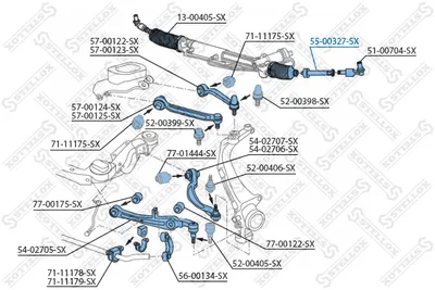 Rotule de direction intérieure, barre de connexion Audi A8 D3 · Vw PHAETON · Bentley CONTINENTAL Coupe