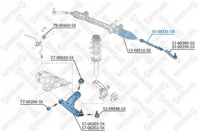 Rotule de direction intérieure, barre de connexion Citroën C1 · Citroën C1 II · Peugeot 107