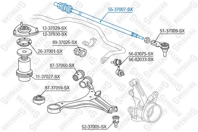 Rotule de direction intérieure, barre de connexion Honda CIVIC VI Fastback · Honda CIVIC VI Hatchback · Honda CIVIC VI Saloon