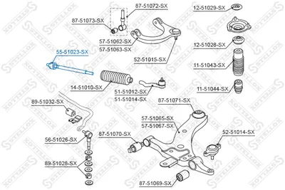 Rotule de direction intérieure, barre de connexion Hyundai SONATA IV · Hyundai XG · Hyundai SONATA V