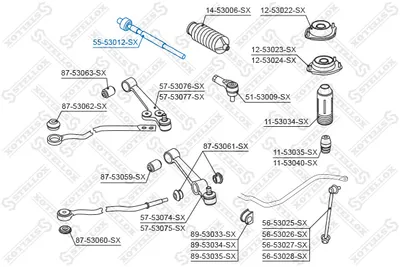Rotule de direction intérieure, barre de connexion Kia RIO I Hatchback · Kia RIO I Saloon · Kia AVELLA Hatchback