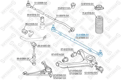 Rotule de direction intérieure, barre de connexion Suzuki VITARA · Suzuki X-90 · Suzuki VITARA Cabrio