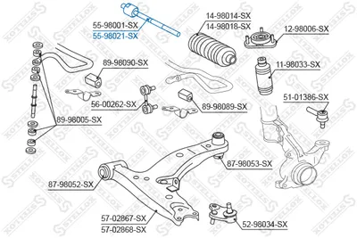 Rotule de direction intérieure, barre de connexion Toyota RAV 4 I · Toyota COROLLA Compact · Toyota COROLLA