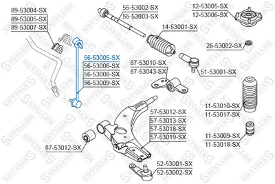 Entretoise/tige, stabilisateur Kia SEPHIA · Kia SHUMA Saloon · Kia SHUMA I
