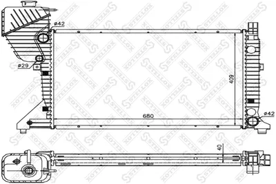 Radiateur, refroidissement du moteur Mercedes-Benz SPRINTER 2-t Platform/Chassis · Mercedes-Benz SPRINTER 2-t Van · Mercedes-Benz SPRINTER 2-t Bus
