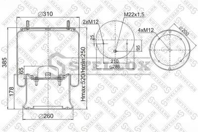 Fuelle, suspension pneumatique STELLO 90-40231-SX