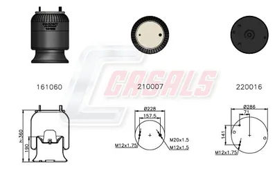 Soufflet de suspension, suspension pneumatique Bedford BLITZ · Opel KADETT E · Opel REKORD E Estate