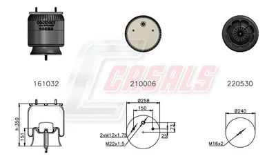 Soufflet de suspension, suspension pneumatique Peugeot 205 I · Peugeot 205 II · Peugeot 309 I