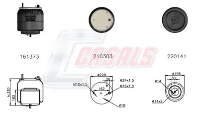 Fuelle, suspension pneumatique Cciones B2621
