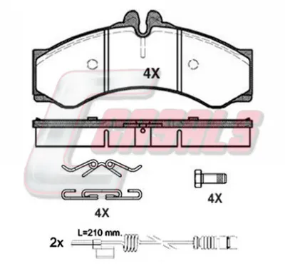Kit de plaquettes de frein, frein à disque Iveco DAILY I Van · Iveco DAILY I Platform/Chassis · Iveco DAILY II Van