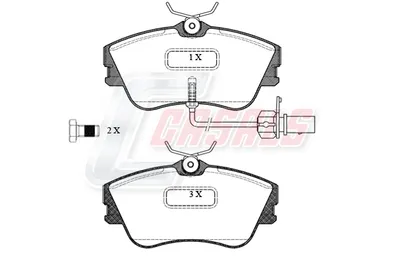 Kit de plaquettes de frein, frein à disque Vw TRANSPORTER T4 Bus · Vw TRANSPORTER T4 Van · Vw TRANSPORTER T4 Platform/Chassis (70E, 70L, 70M, 7DE, 7DL, 7D