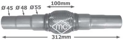 Union flexible, échappement Metalcaucho 02045