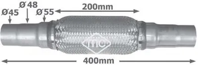 Union flexible, échappement Metalcaucho 02047