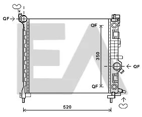 Radiateur, refroidissement du moteur Opel MERIVA B MPV · Opel MERIVA B VAN · Vauxhall MERIVA Mk II