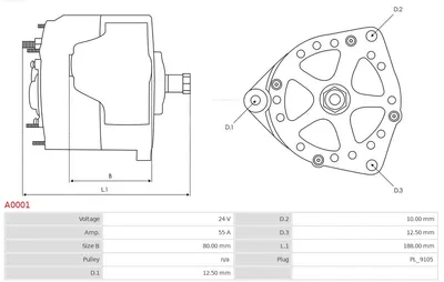 Alternateur Mercedes-Benz C-CLASS T-Model · Mercedes-Benz T2/L Van · Mercedes-Benz T2/L Platform/Chassis