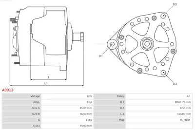 Alternateur AS-PL A0013