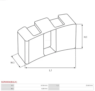 Kit de réparation, moteur de démarrage AS-PL SGR0004(BULK)