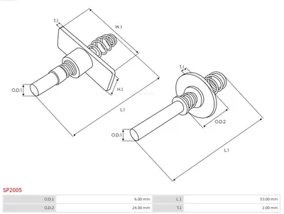 Kit de réparation, moteur de démarrage AS-PL SP2005