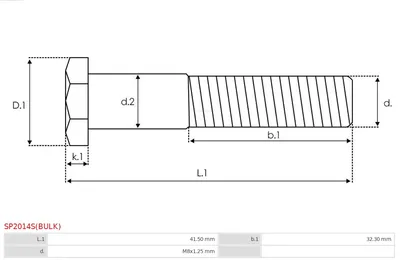 Kit de réparation, moteur de démarrage AS-PL SP2014S(BULK)