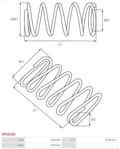 Kit de réparation, moteur de démarrage AS-PL SP2016S