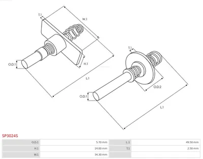 Kit de réparation, moteur de démarrage AS-PL SP3024S