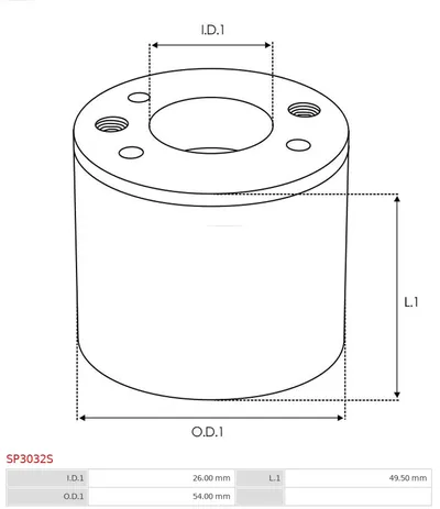 Kit de réparation, moteur de démarrage AS-PL SP3032S