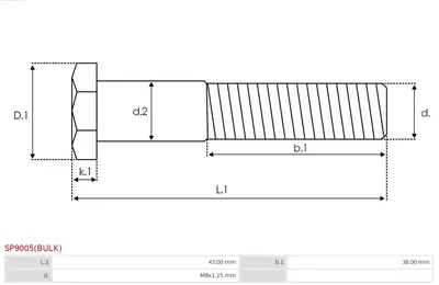 Kit de réparation, moteur de démarrage AS-PL SP9005(BULK)