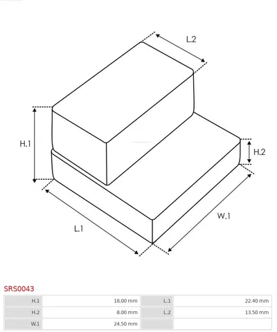 Kit de réparation, moteur de démarrage AS-PL SRS0043