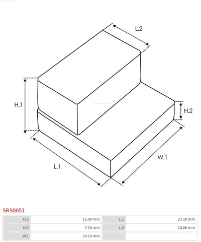 Kit de réparation, moteur de démarrage AS-PL SRS0051