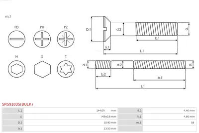 Kit de réparation, Alternateur AS-PL SRS9103S(BULK)