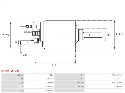 Interrupteur magnétique AS-PL SS3025 (VALEO)