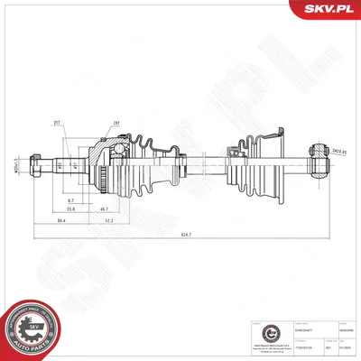 Arbre de transmission Nissan KUBISTAR Van · Renault KANGOO · Renault CLIO II