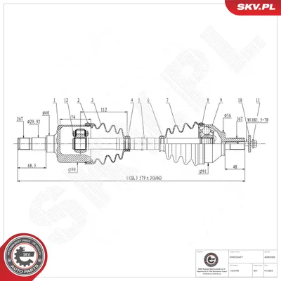 Arbre de transmission Ford FOCUS C-MAX · Ford FOCUS II · Ford FOCUS II Turnier
