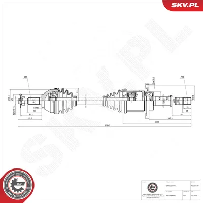 Arbre de transmission Nissan QASHQAI I · Nissan QASHQAI I VAN · Renault KOLEOS I
